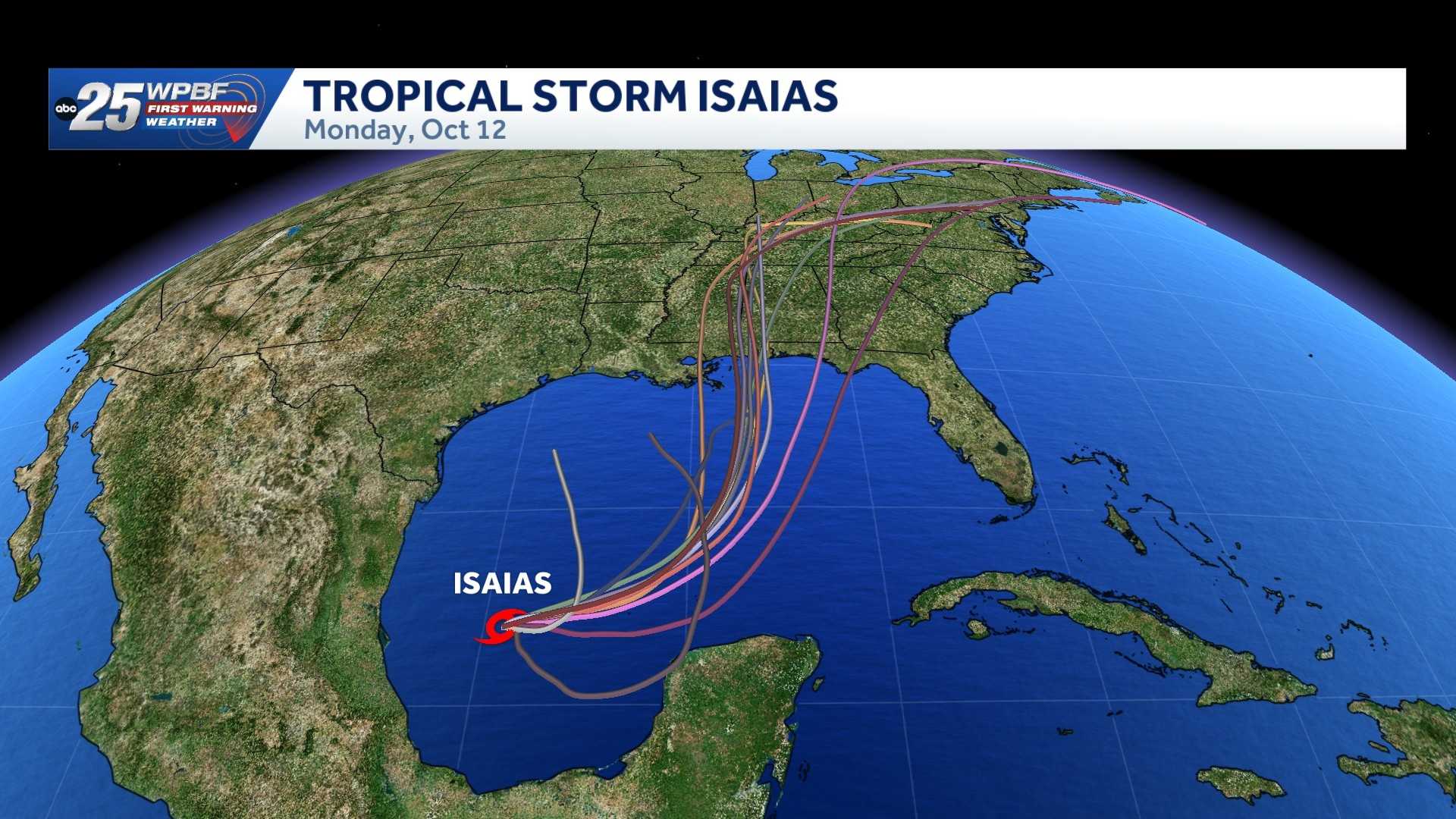 Tracking Isaias: Computer models and maps  — WPBF West Palm Beach